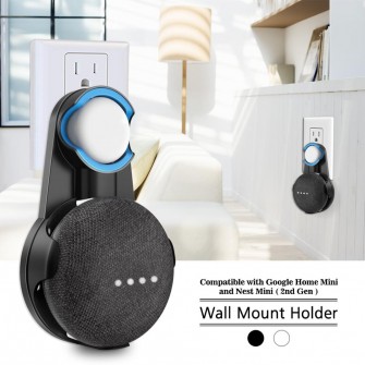For Google Home Mini Nest Mini Voice Assistant Wall Mount Stand Bracket Kitchen Bedroom Bathroom Office Outlet Wall Mount