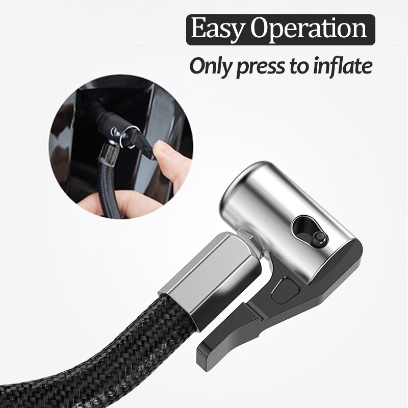 Portable Car Tyre Inflator LED Digital Lighting Tire Inflatable Pump DC 12V Air Compressor fo Cars Wheel Bicycle Tires