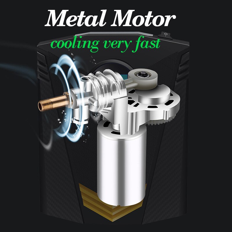 Portable Car Tyre Inflator LED Digital Lighting Tire Inflatable Pump DC 12V Air Compressor fo Cars Wheel Bicycle Tires