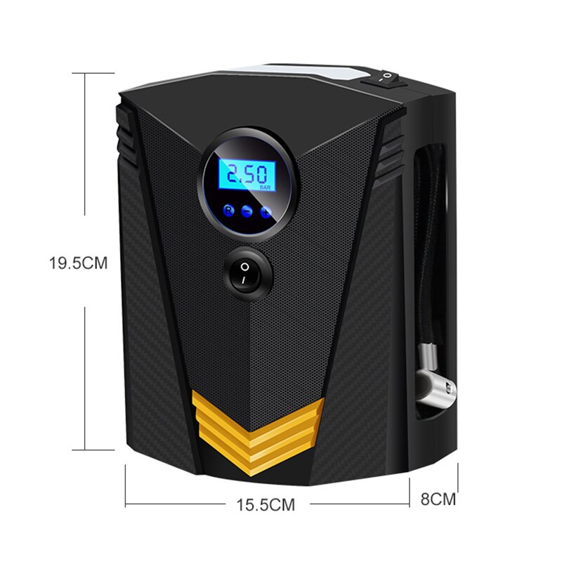 Portable Car Tyre Inflator LED Digital Lighting Tire Inflatable Pump DC 12V Air Compressor fo Cars Wheel Bicycle Tires