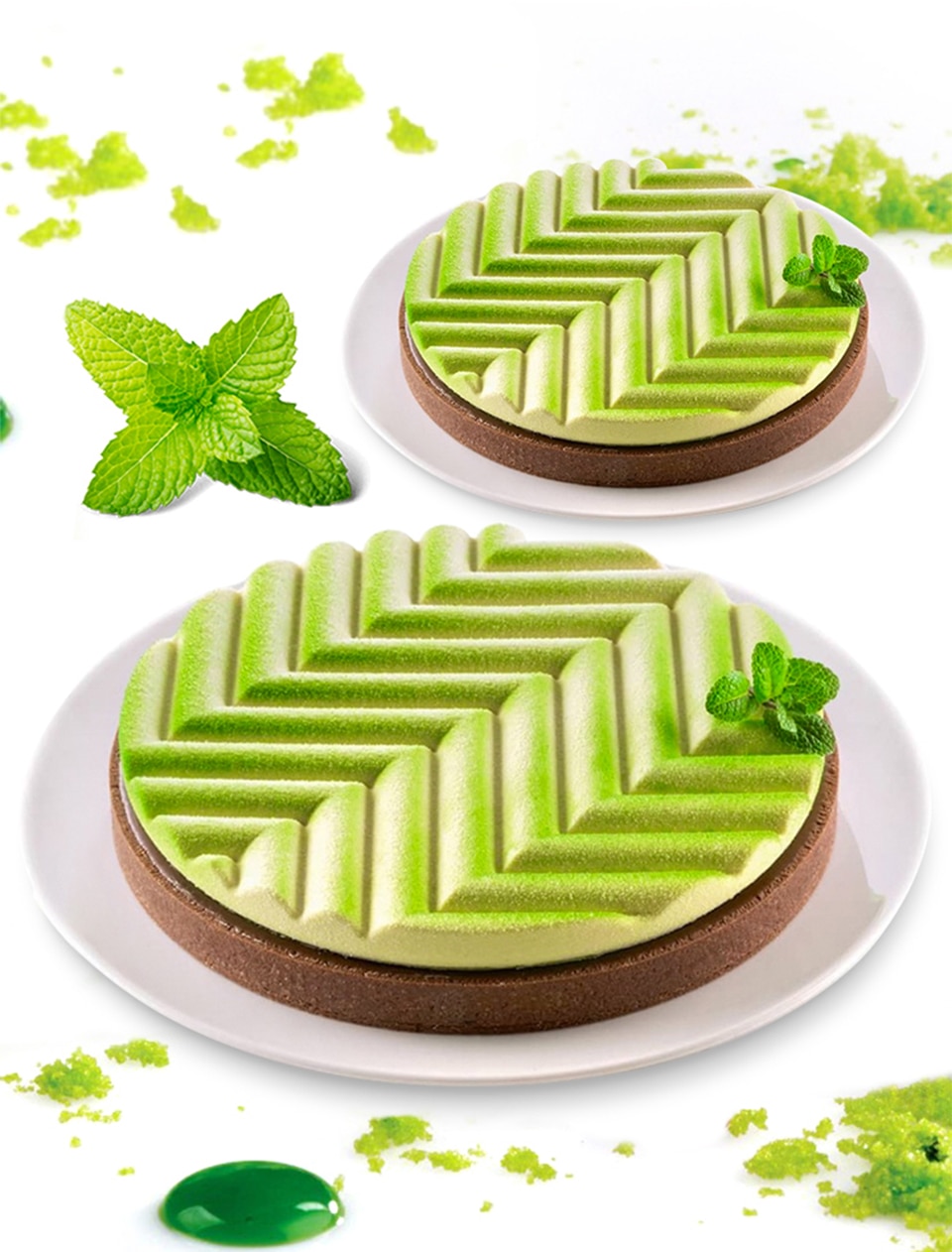 8 Cavities 3D Cake Mould Silicone Baking Mousse Cakes Round DIY Oven Safe Non-stick Brownie Dessert Molds Cake Tray
