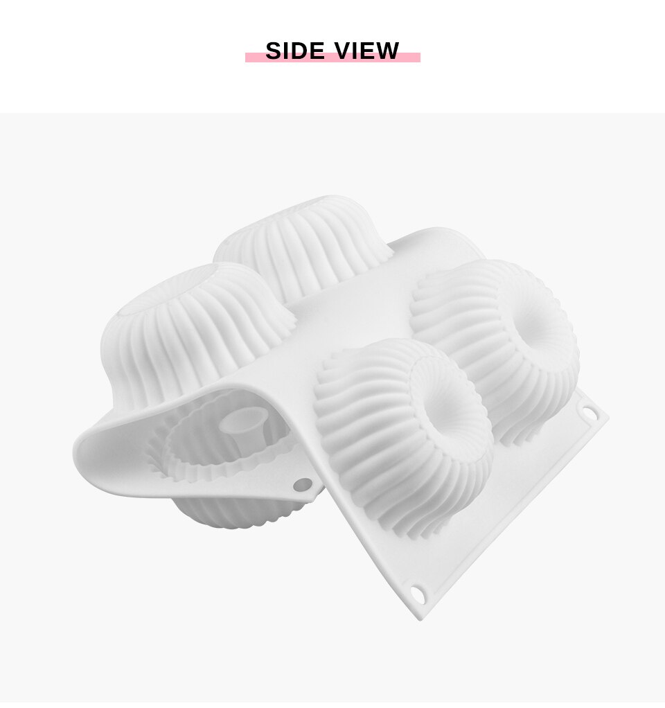 6 Cavity Spiral Chiffon Mousse Mold Silicone Mold for DIY Baking Desserts Mould 6 Cavity Spiral Chiffon Mousse Mold Silicone Mold for DIY Baking Desserts Mould