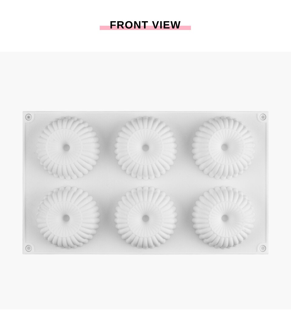 6 Cavity Spiral Chiffon Mousse Mold Silicone Mold for DIY Baking Desserts Mould 6 Cavity Spiral Chiffon Mousse Mold Silicone Mold for DIY Baking Desserts Mould