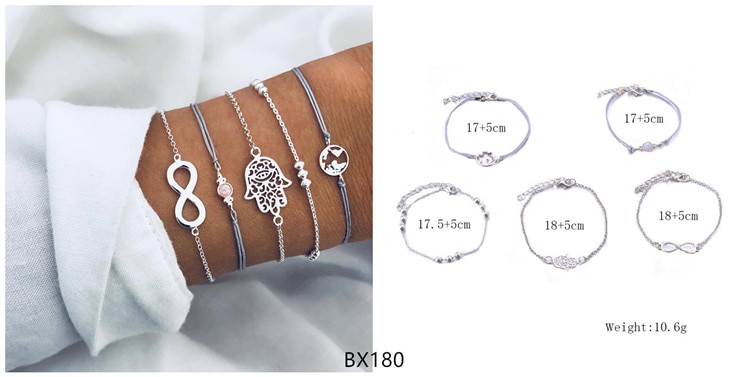 Heart Initial Letters Infinity Evil Eyes Shell Crystal Beads Charm Jewelry Women Bracelets Fashion Tassel Links Heart Initial Letters Infinity Evil Eyes Shell Crystal Beads Charm Jewelry Women Bracelets Fashion Tassel Links