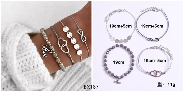 Heart Initial Letters Infinity Evil Eyes Shell Crystal Beads Charm Jewelry Women Bracelets Fashion Tassel Links Heart Initial Letters Infinity Evil Eyes Shell Crystal Beads Charm Jewelry Women Bracelets Fashion Tassel Links