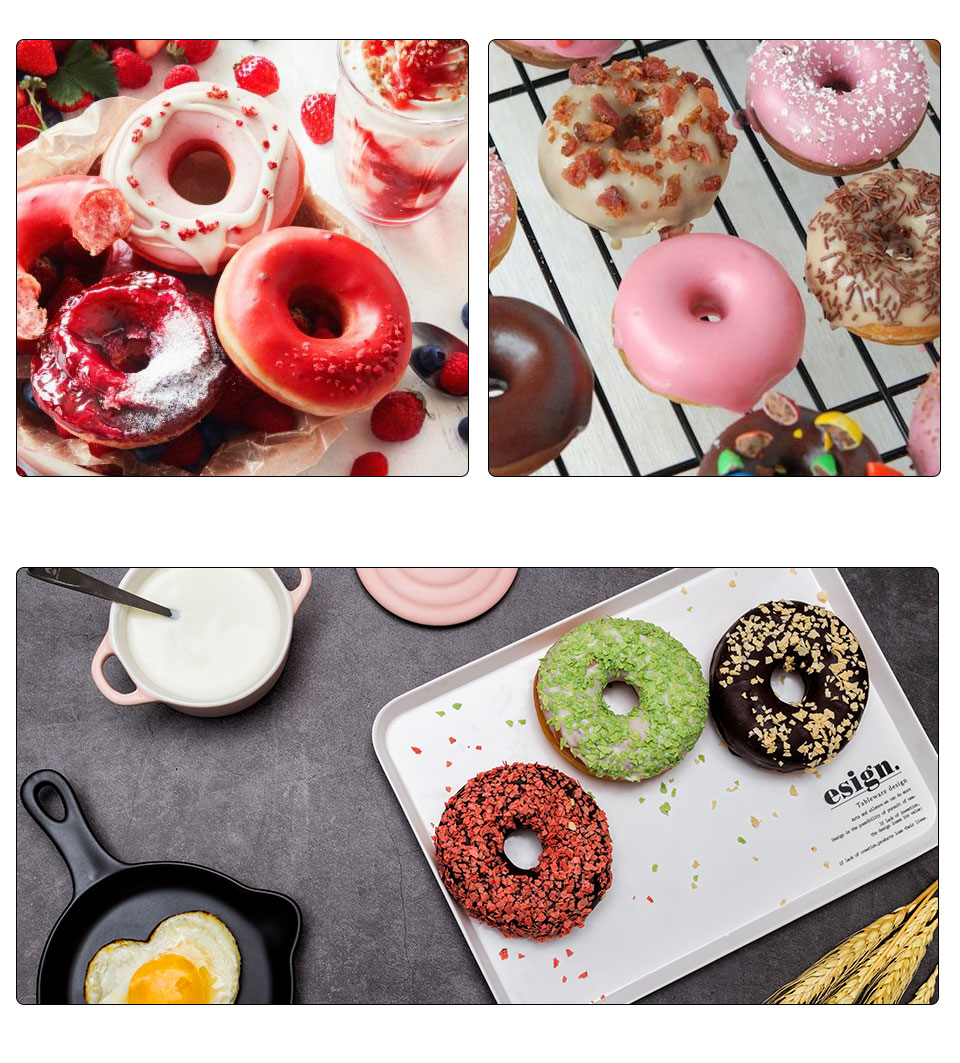 18 Mini Donuts Round Shaped Dessert Silicone Mold Chocolate Biscuit Cake Cupcake Molds Doughnut Mould Chocolate Ice
