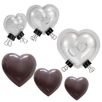 heart chocolate mold for DIY Cake decoration Polycarbonate Chocolate Mold  baking Candy confectionery tool 3 type size 3D