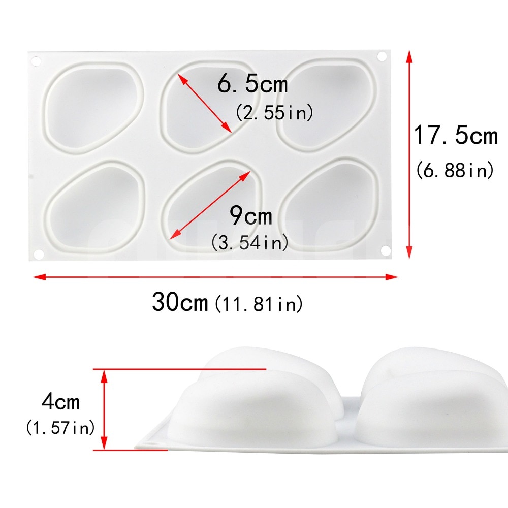 Bakeware Elliptical Pebble Stone Silicone Mold for cake Mousse Dessert chocoalte Non-Stick Soap mould Bakeware Elliptical Pebble Stone Silicone Mold for cake Mousse Dessert chocoalte Non-Stick Soap mould