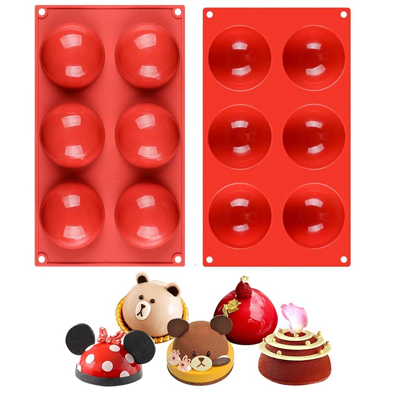 Half Sphere Silicone Molds for DIY Baking 3D Ball Deserts Round Pudding Mousse Cake Mold Kitchen Accessories