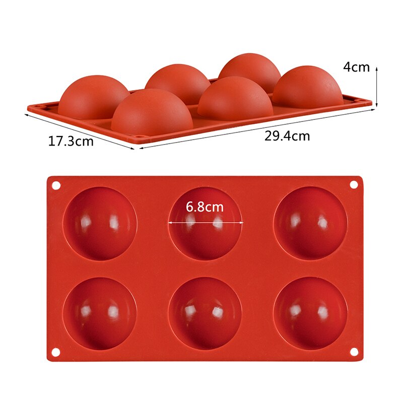 Half Sphere Silicone Molds for DIY Baking 3D Ball Deserts Round Pudding Mousse Cake Mold Kitchen Accessories