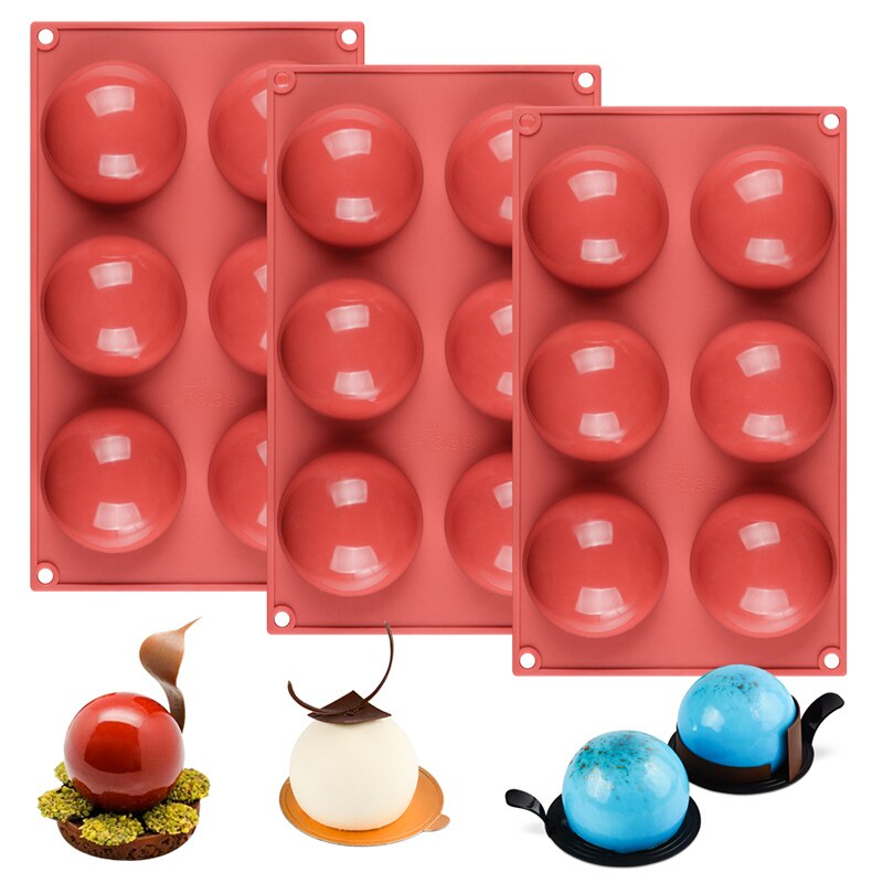Half Sphere Silicone Molds for DIY Baking 3D Ball Deserts Round Pudding Mousse Cake Mold Kitchen Accessories