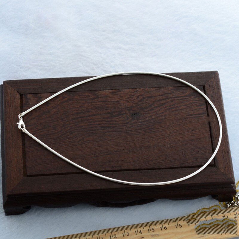 Choker Collars Necklace For Women Real Pure Sterling Silver Jewelry 16 18 20 22 24 Inch Elegant Simple