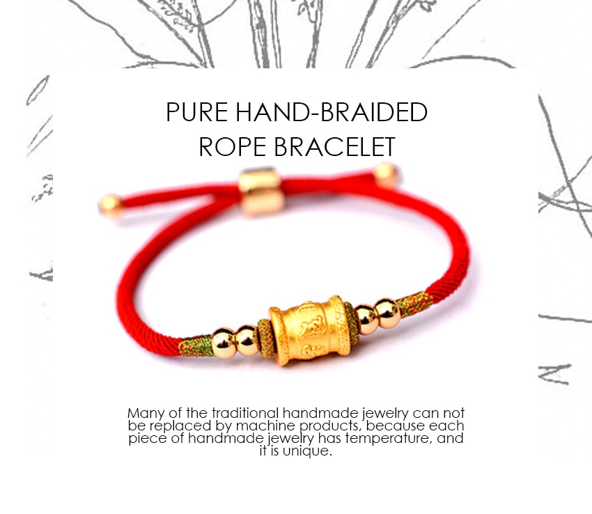 Silver Six Words OM Charm Bracelets For Women Men Braided Bracelet Cord Chain Chinese Knots Red Rope Buddhist Prayer Jewelry