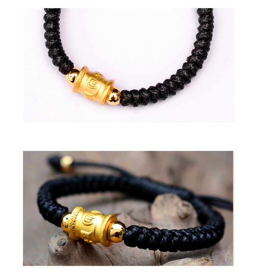 Silver Six Words OM Charm Bracelets For Women Men Braided Bracelet Cord Chain Chinese Knots Red Rope Buddhist Prayer Jewelry