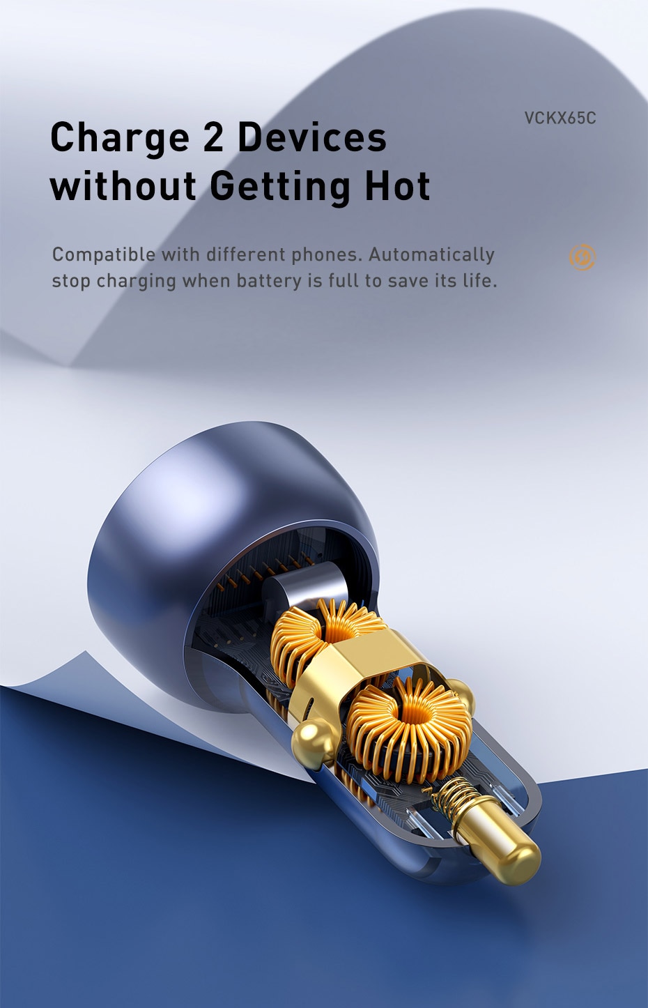 65W USB Car Charger Quick Charge 3.0 Car Charger For Laptop LED Display Fast Phone Charger
