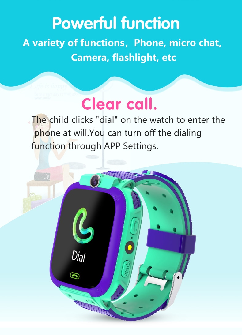Waterproof Kids Smart Watch SOS Antil-lost Smartwatch Baby 2G SIM Card Clock Call Location Tracker Smartwatch For Kid