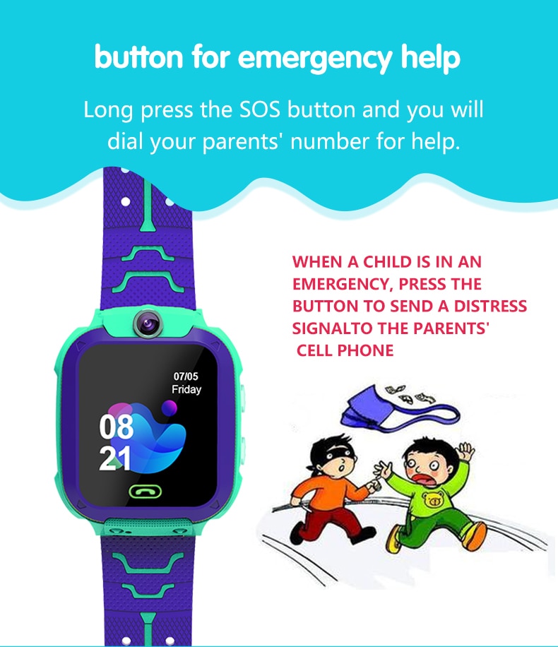 Waterproof Kids Smart Watch SOS Antil-lost Smartwatch Baby 2G SIM Card Clock Call Location Tracker Smartwatch For Kid