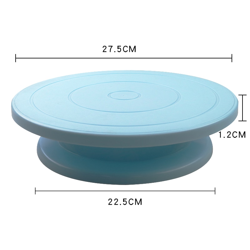 Plastic Cake Plate Turntable Rotating Anti-skid Round Cake Stand Cake Decorating Rotary Table Kitchen DIY Pan Baking Tool