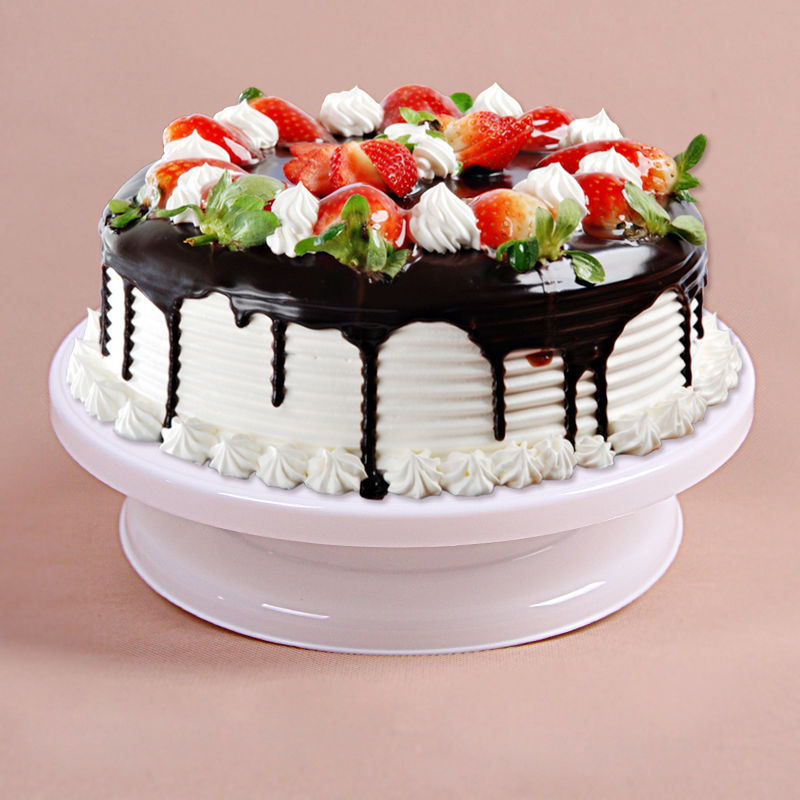 Plastic Cake Plate Turntable Rotating Anti-skid Round Cake Stand Cake Decorating Rotary Table Kitchen DIY Pan Baking Tool