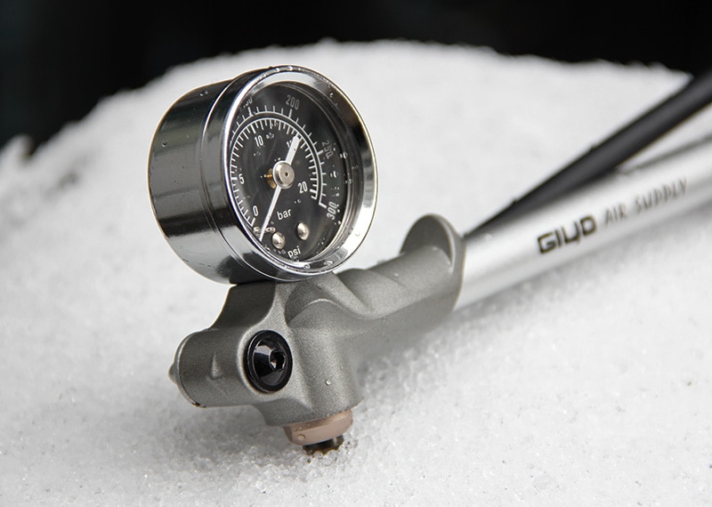 High-pressure Bike Air Shock Pump with Lever & Gauge for Fork & Rear Suspension Mountain Bicycle