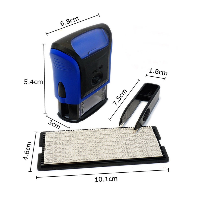 Rubber Stamp Kit DIY Personalized Customized Self-Inking Business Address Name Handicrafts Stamper Accessories