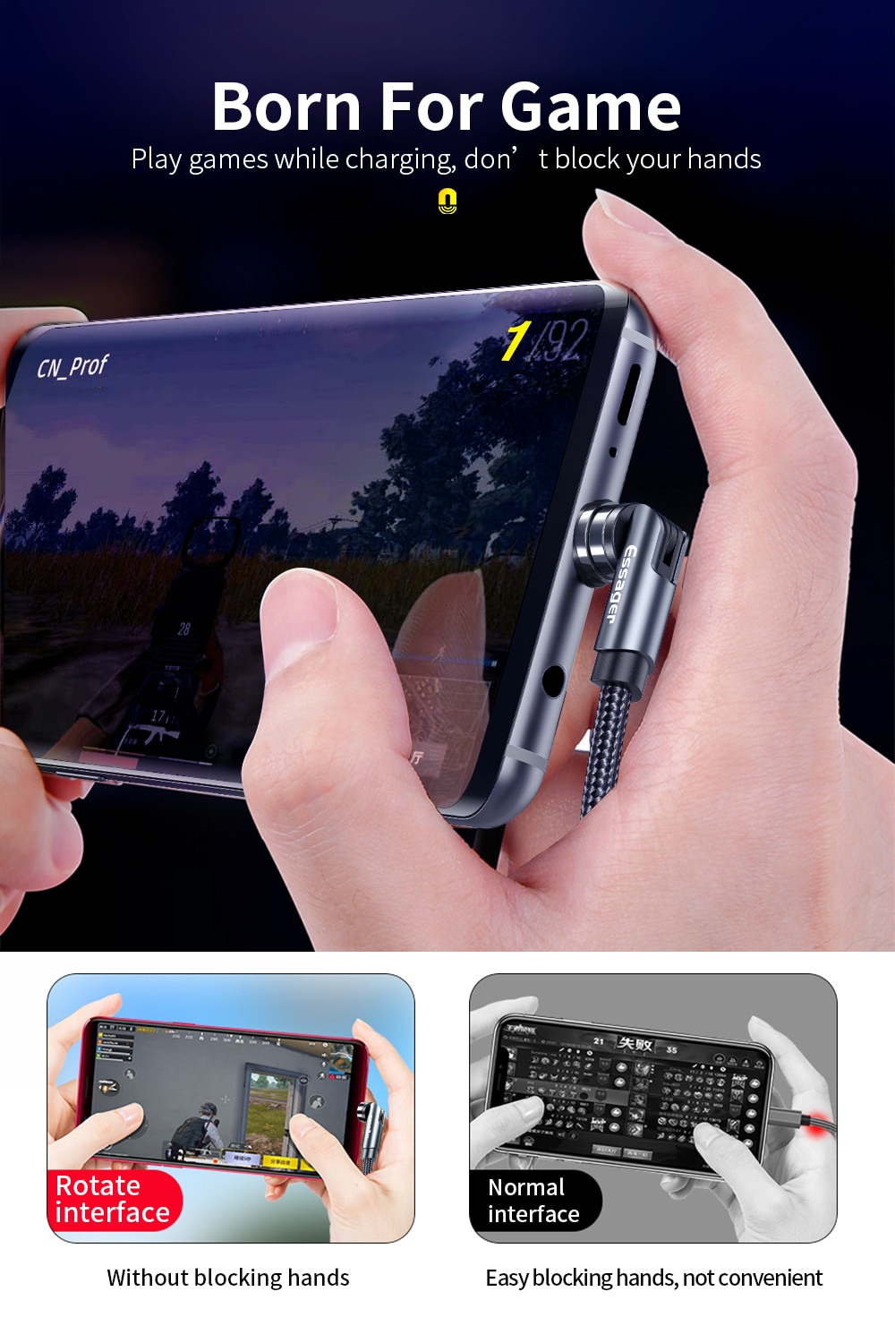 Rotate Magnetic Cable 360 Degree USB Type C Charging Cable Fast Charging Magnet Charger 540 Rotate Micro Magnetic Cable
