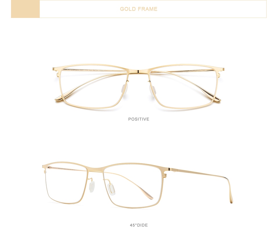Titanium Alloy Glasses Frame Men Square Myopia Prescription Eyeglasses Frames 2020 New Full Optical Korean Eyewear 8105