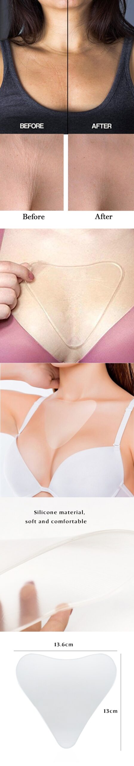 Anti Wrinkle Treatment Chest Pad Silicone Invisible Self-adhesive Removal Patch Skin Lift Anti- aging Wrinkle Pads Beauty Care Anti Wrinkle Treatment Chest Pad Silicone Invisible Self-adhesive Removal Patch Skin Lift Anti- aging Wrinkle Pads Beauty Care