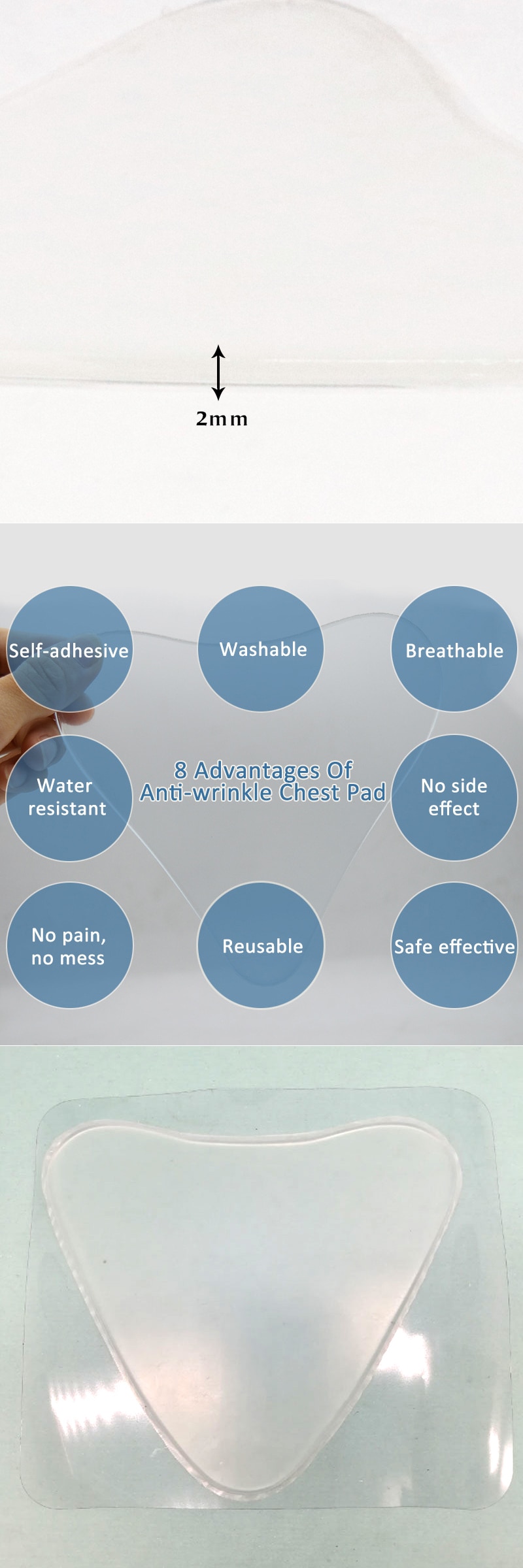 Anti Wrinkle Treatment Chest Pad Silicone Invisible Self-adhesive Removal Patch Skin Lift Anti- aging Wrinkle Pads Beauty Care Anti Wrinkle Treatment Chest Pad Silicone Invisible Self-adhesive Removal Patch Skin Lift Anti- aging Wrinkle Pads Beauty Care