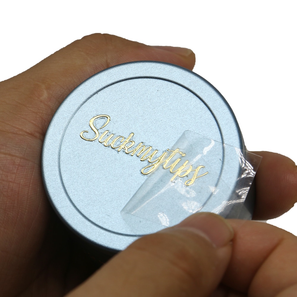 Gold Shiny Metal Label 3D Transfer Label Waterproof Personalise Logo Stickers