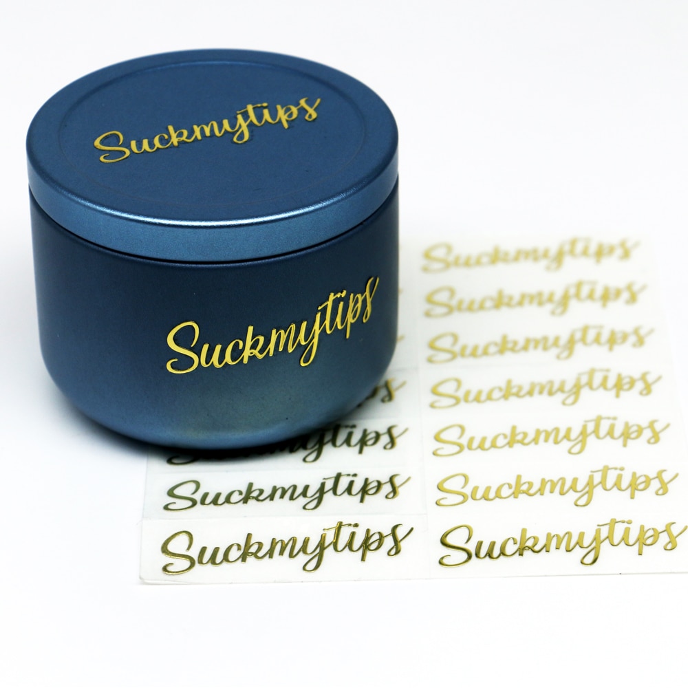 Gold Shiny Metal Label 3D Transfer Label Waterproof Personalise Logo Stickers