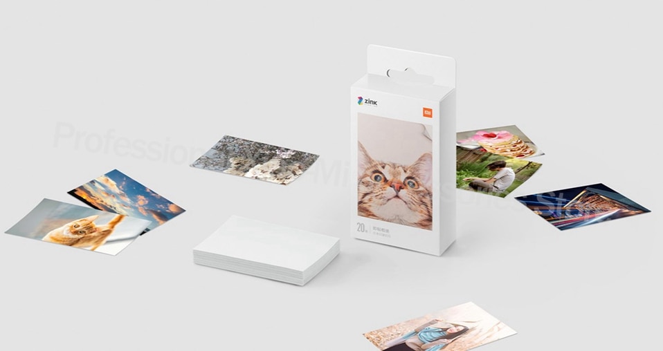 Original Xiaomi ZINK Pocket Printer Paper Self-adhesive Photo Print 10/20/50 Sheets For Xiaomi 3-inch Mini Pocket Photo Printer