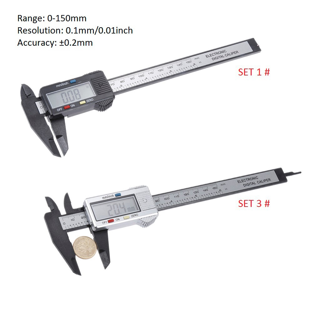 Measuring Tool Stainless Steel Digital Caliper 150mm 6 inch Digital Electronic Carbon Fiber Vernier Caliper Gauge Micrometer