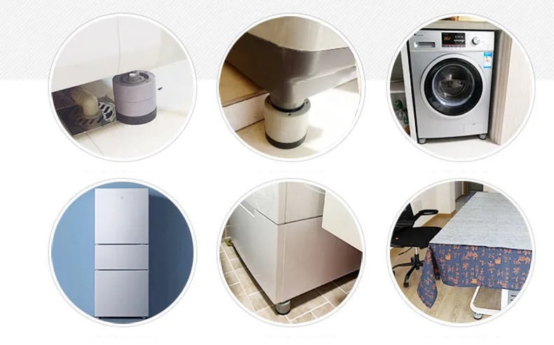 Anti Vibration Pads Washer Feet Pad Universal Washing Machine Anti-Skid Roller Kit Furniture Lifting Foot Base