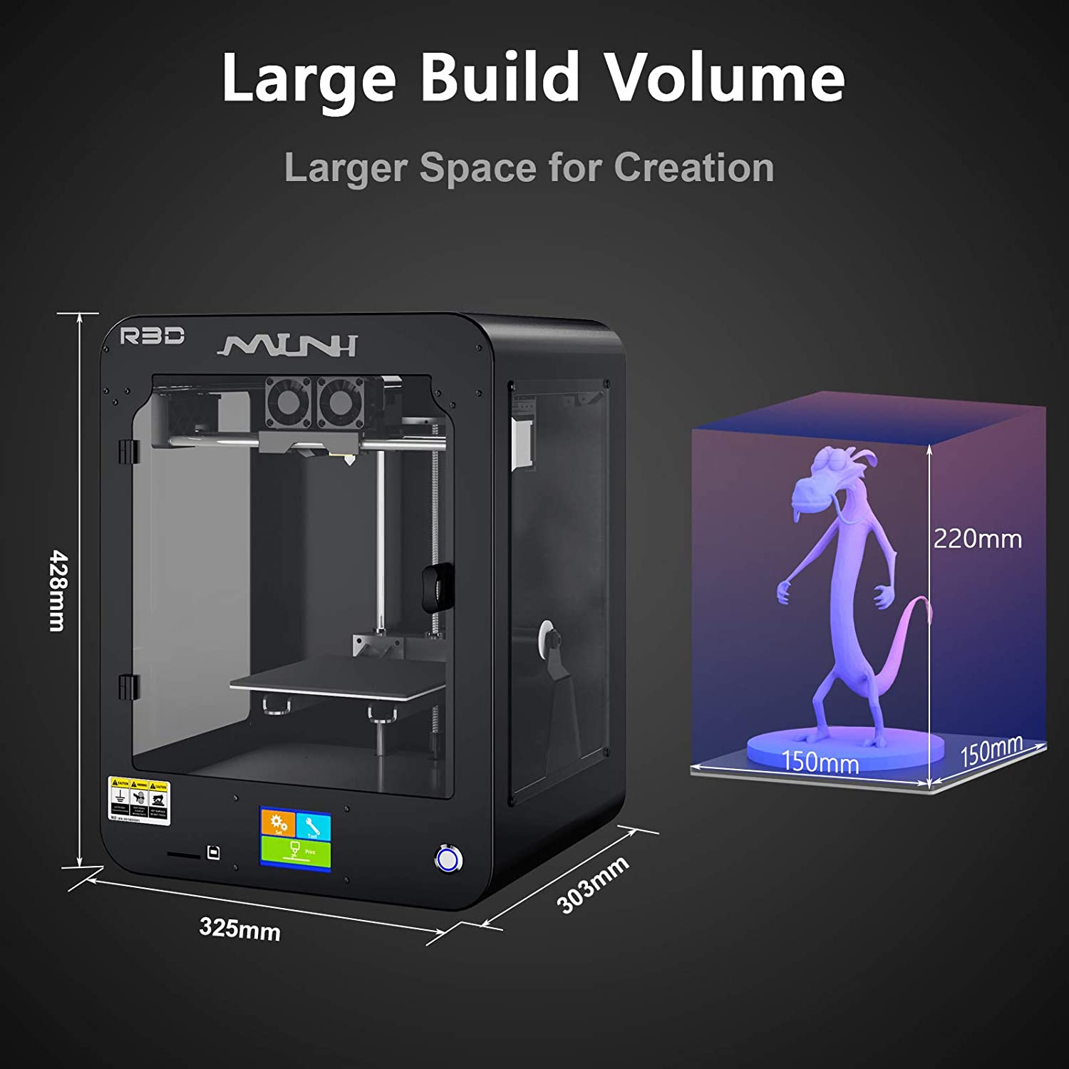 Newest Design Createbot Mini High Precison DIY 3D Printer With All-Metal Enclosed Desktop FDM Size 325*303*428mm