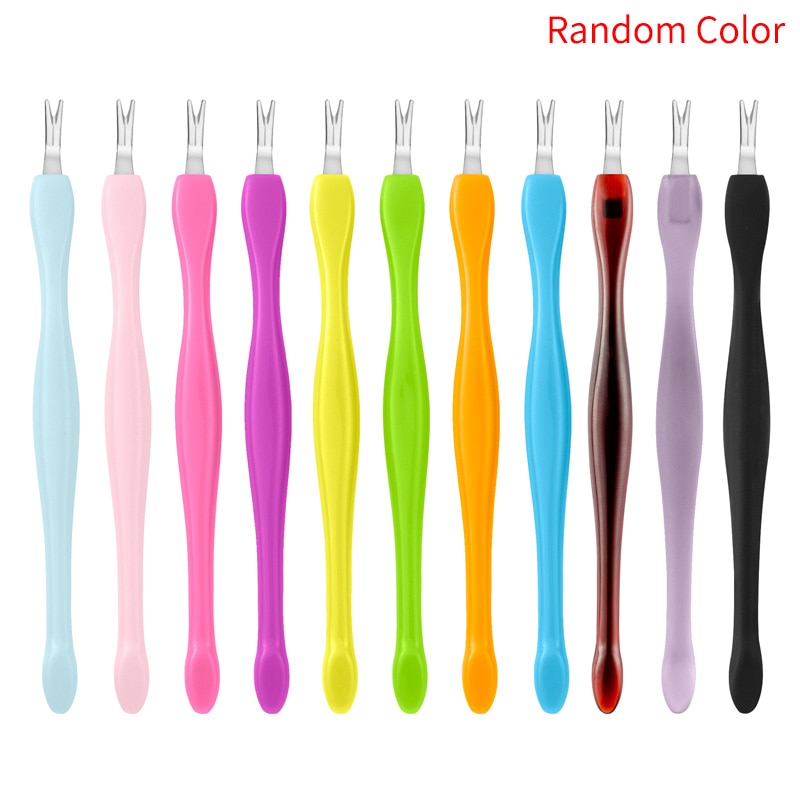 Multi-Type Rainbow Stainless Steel Nail Art Tools Cuticle Pusher Dead Skin Fork Gel Remover Nipper Tweezer Pedicure Manicure Set