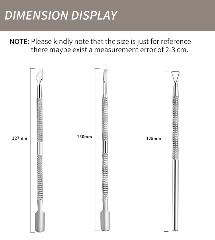 Multi-Type Rainbow Stainless Steel Nail Art Tools Cuticle Pusher Dead Skin Fork Gel Remover Nipper Tweezer Pedicure Manicure Set