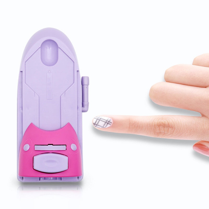 DIY Nail Art Stamp Machine Printer Printing Manicure Set with 6 Metal Pattern Plates Scraper Chart Plate Tool Hot