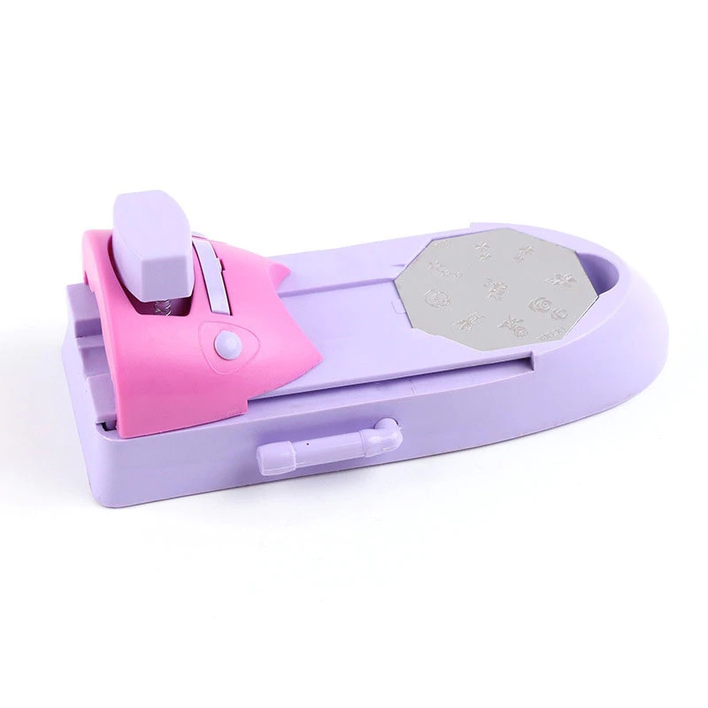 DIY Nail Art Stamp Machine Printer Printing Manicure Set with 6 Metal Pattern Plates Scraper Chart Plate Tool Hot