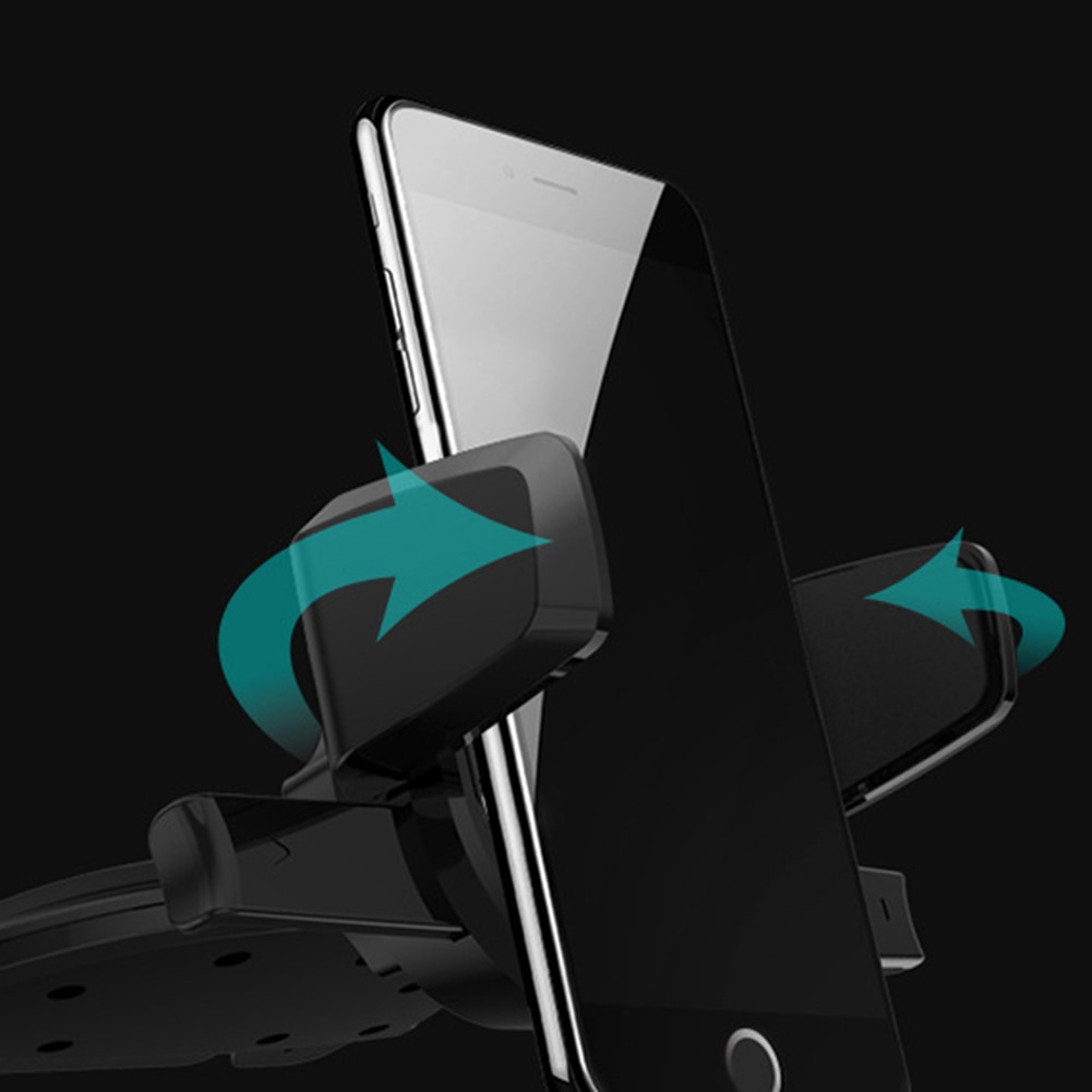 Car Auto Smartphone Holder Universal 360 Degree Bracket Rotation Car CD Slot Mounted Phone Stand Cradle No Magnetic Phone Suppor