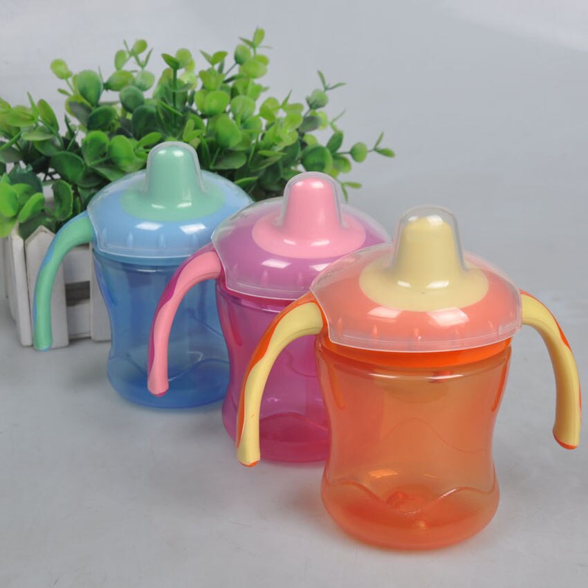 Baby Feeding Bottle Kids Water Milk Bottle Soft Mouth Duckbill Sippy Infant Training Baby feeding Bottles Cups for Babies