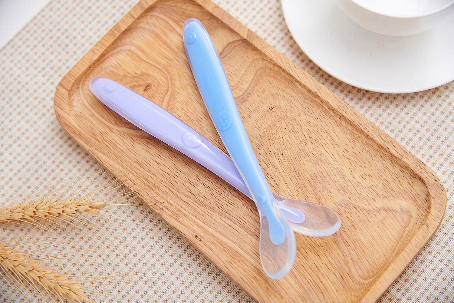Safe Food Grade Silicone Baby Spoons Feeding Dishes Tableware For Children Flatware Cutlery Soup Ladle