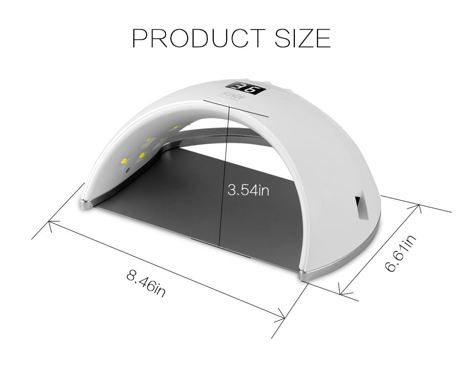 Smart Lamp Nail LED UV Lamp Dryer Metal Bottom LCD Timer Multicolors for Curing UV Gel Polish Nail Art Tools