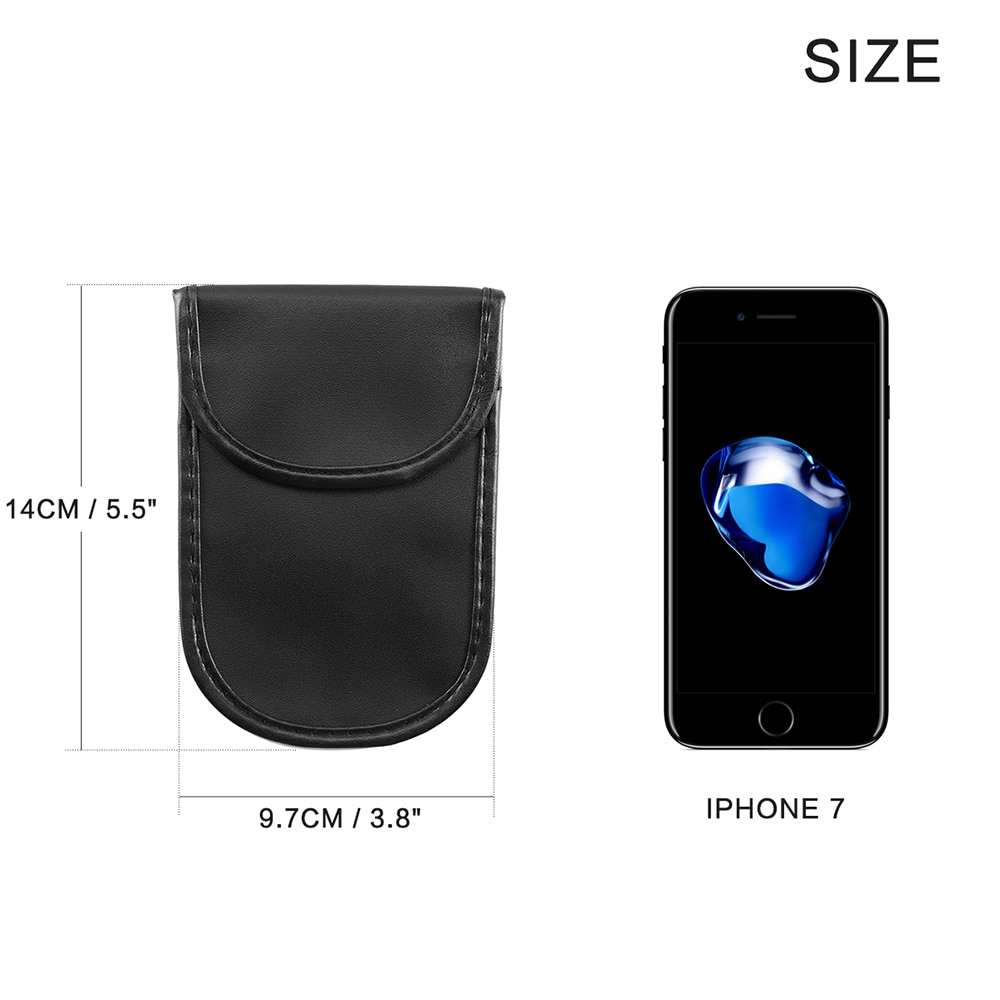 Black Oxford Cloth Car Key Signal Blocker Case Faraday Bag Signal Blocking Shield For Car Keys Blocking Wifi/GSM/LTE/NFC
