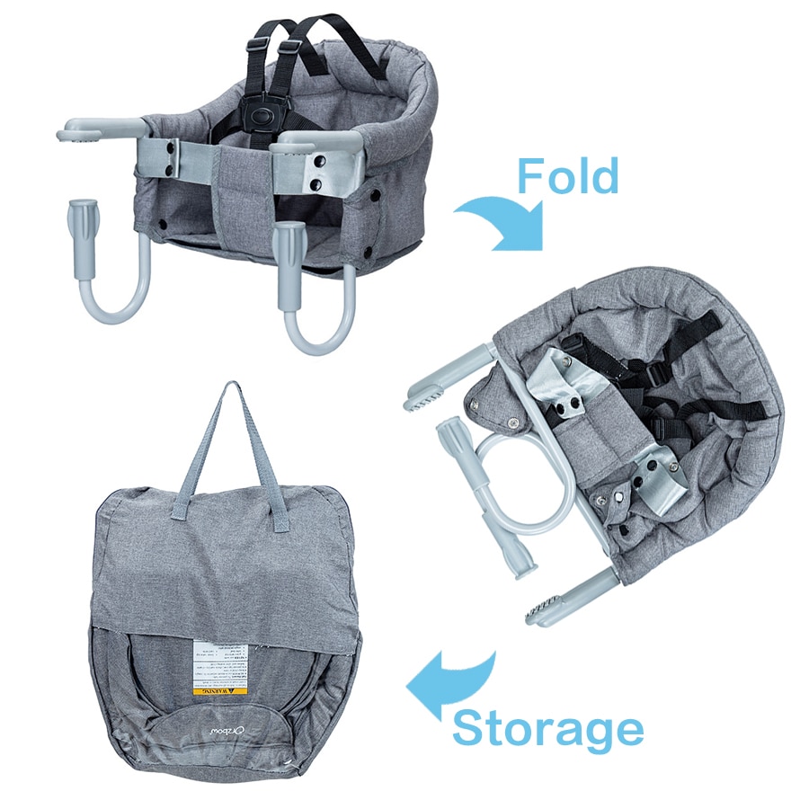 Orzbow Portable Baby Highchair Foldable Feeding Chair Seat Booster Safety Belt Dinning Hook-on Chair Harness Baby Seat For Table
