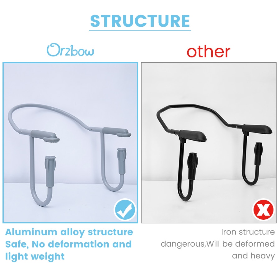 Orzbow Portable Baby Highchair Foldable Feeding Chair Seat Booster Safety Belt Dinning Hook-on Chair Harness Baby Seat For Table