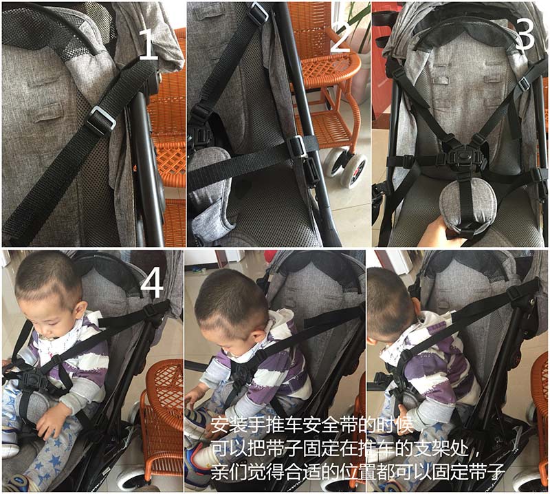 Adjustable Five-point Baby Seat belt For Baby stroller pram Highchair Dinning Chair Kid Infant Harness Fixed Belt Security Strap
