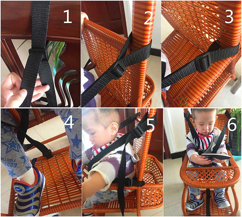 Adjustable Five-point Baby Seat belt For Baby stroller pram Highchair Dinning Chair Kid Infant Harness Fixed Belt Security Strap