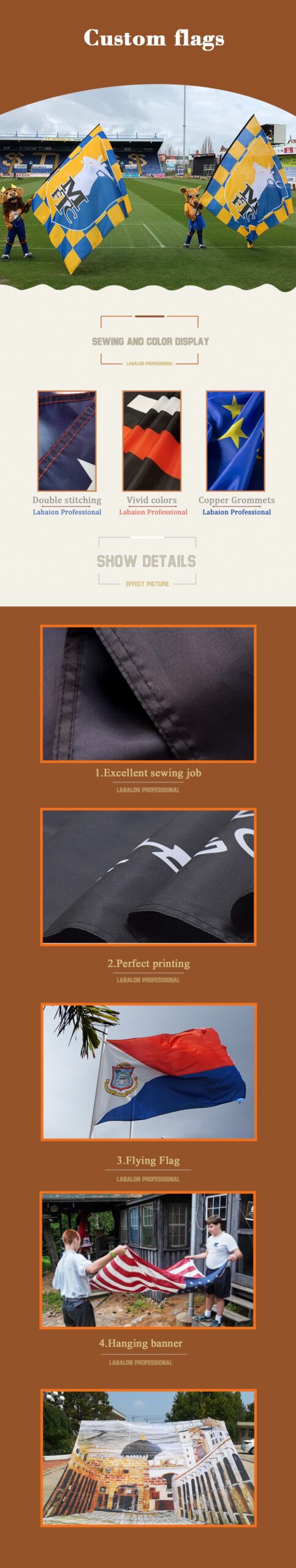 Custom Flag Cheap 2x8 FT Flying Banner Printing Any Size 100D Polyester Fabric Copper Grommets,Free Shipping