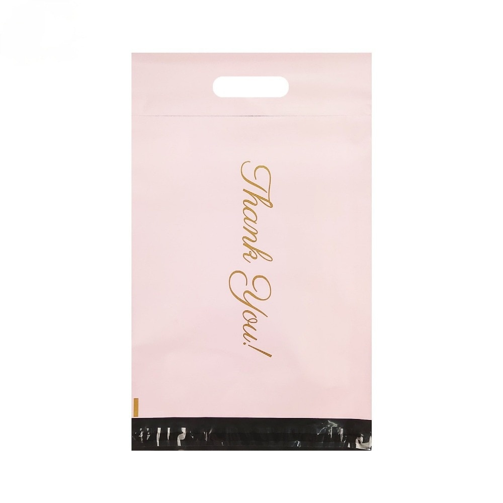 50Pcs/Lot Mail Bags Printed Poly Mailer Packaging Envelopes With Self Seal Courier Storage Bags Clothes Mailers With Handle